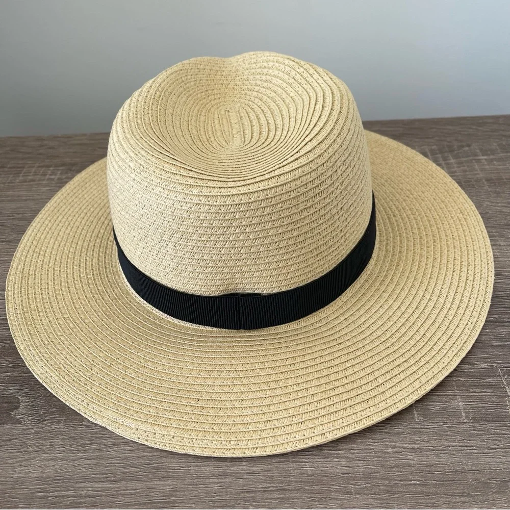 J. Crew Packable Straw Hat #AL151 Size Medium/Large  NEW - Picture 4 of 6